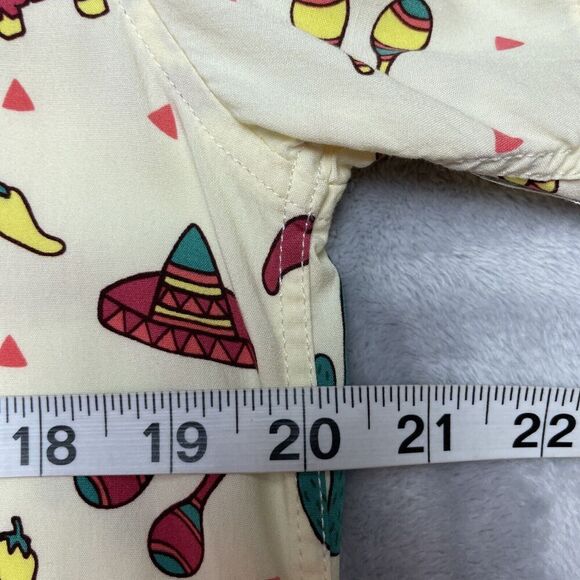 Tipsy Elves Cantina Captain Shirt Mens L Southwest Pinata Cactus AOP Party Cinco - Picture 8 of 9